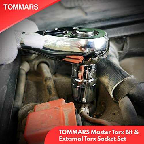 60-Piece Torx and External Socket Set for Mechanics and DIY